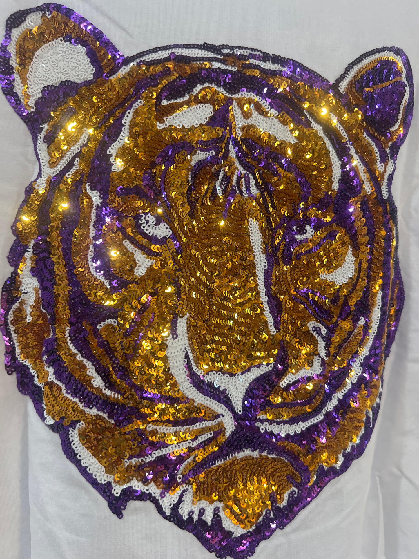 Sequin Tiger Face Boxy Tee