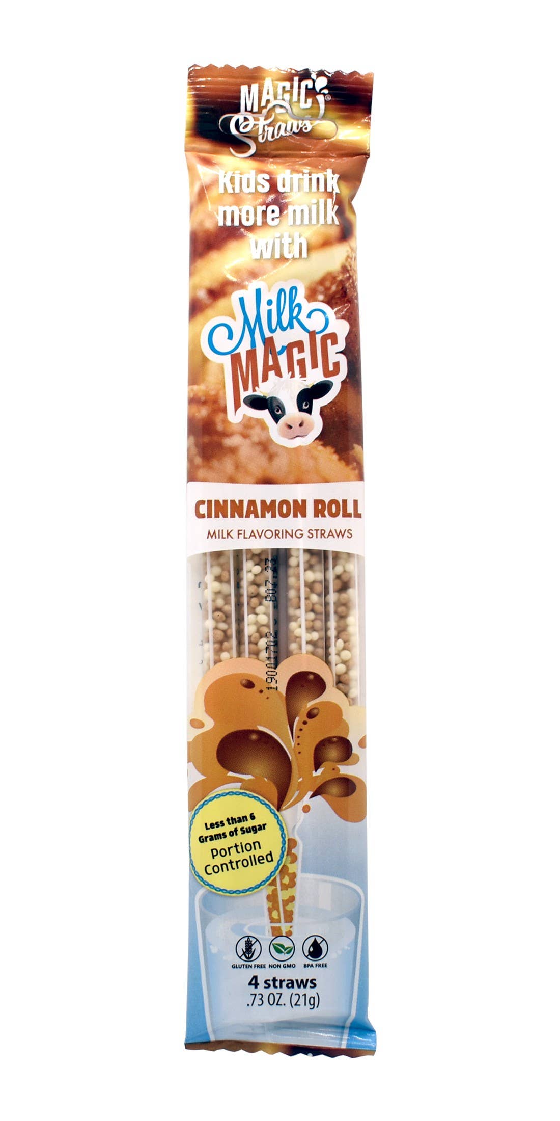 Milk Magic Cinnamon Roll Milk Flavoring Straws