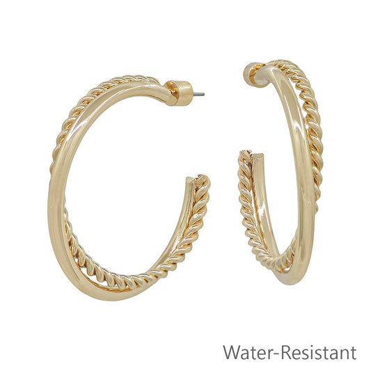 Braided Hoop Twist Earrings