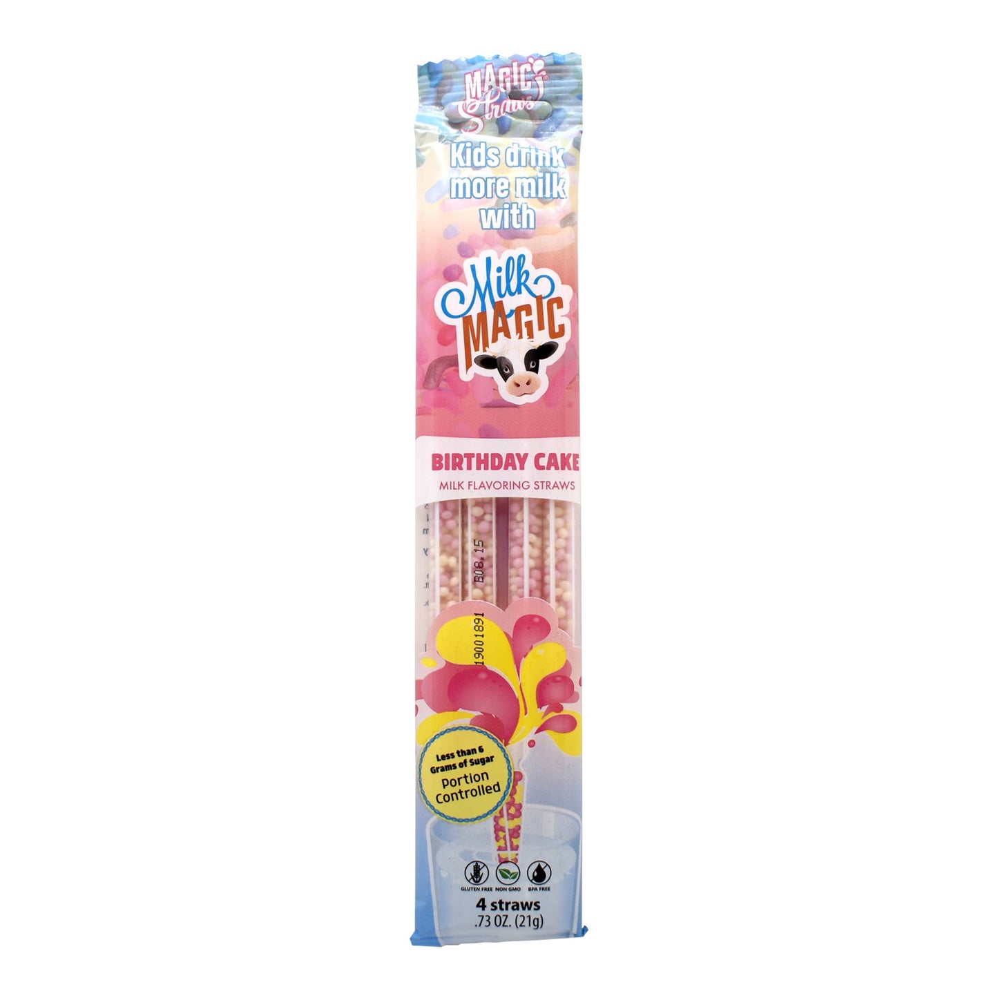 Milk Magic Birthday Cake Milk Flavoring Straws