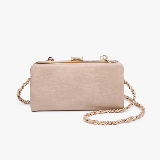 Sue Wallet Pouch Crossbody: Beige