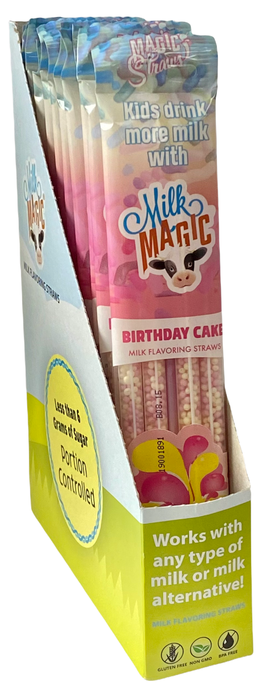 Milk Magic Birthday Cake Milk Flavoring Straws