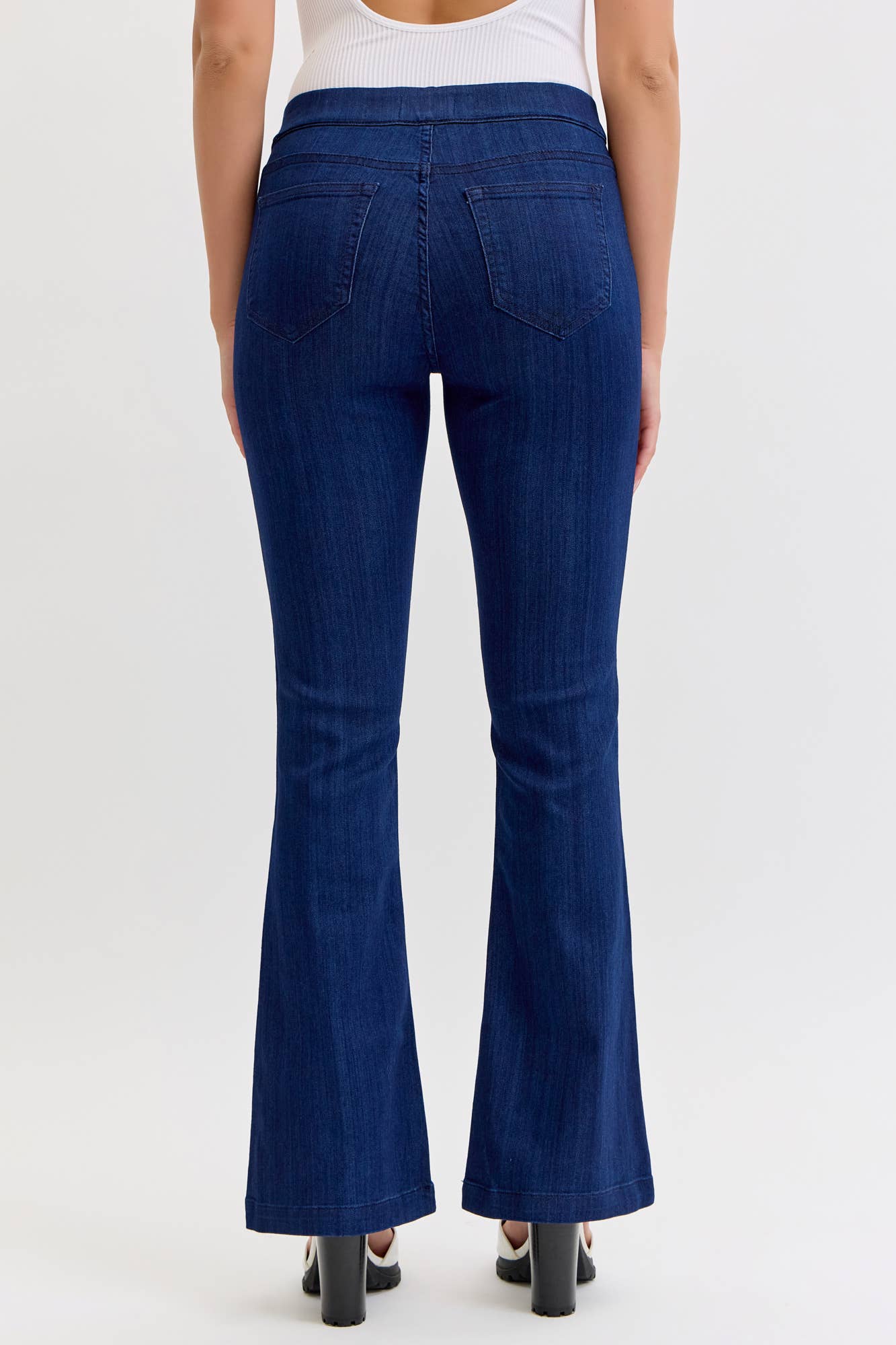 Super Dark Denim Flared Jegging Pull On