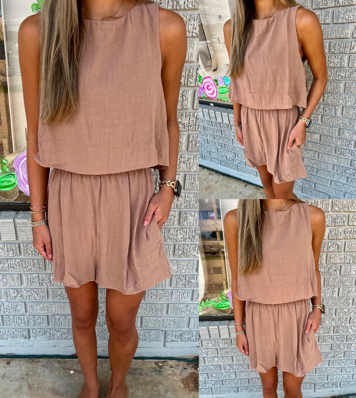 Mocha Double Layer Romper