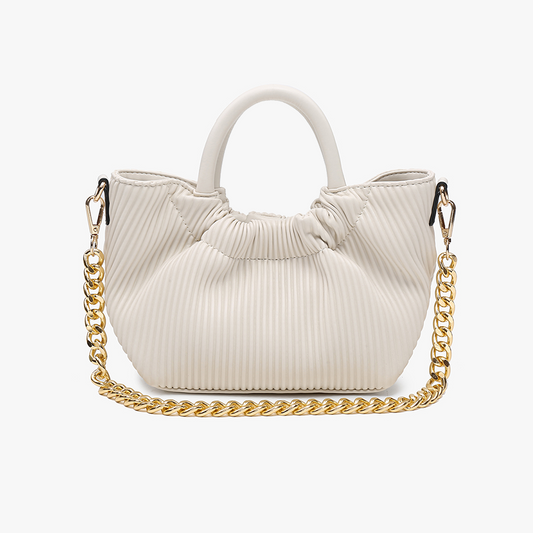 Valency Twist-Lock Chain Crossbody: Off White