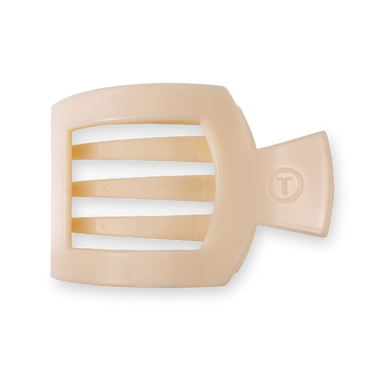 Almond Beige Large Flat Square Clip