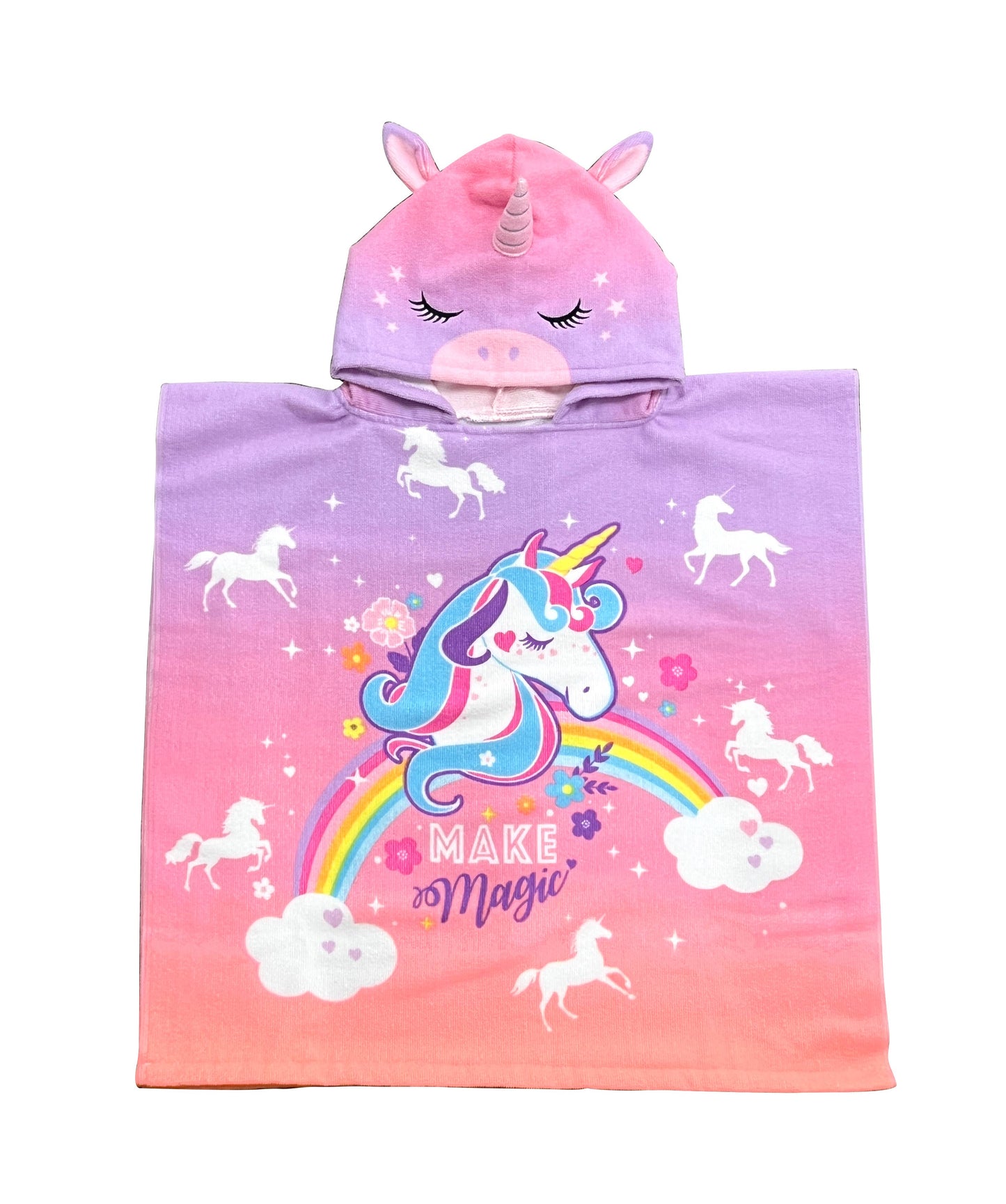 Hooded Beach & Bath Towel, Unicorn