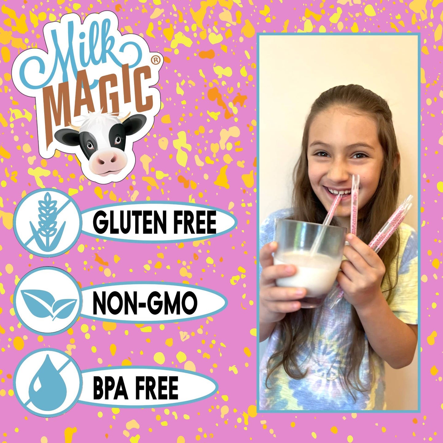 Milk Magic Birthday Cake Milk Flavoring Straws
