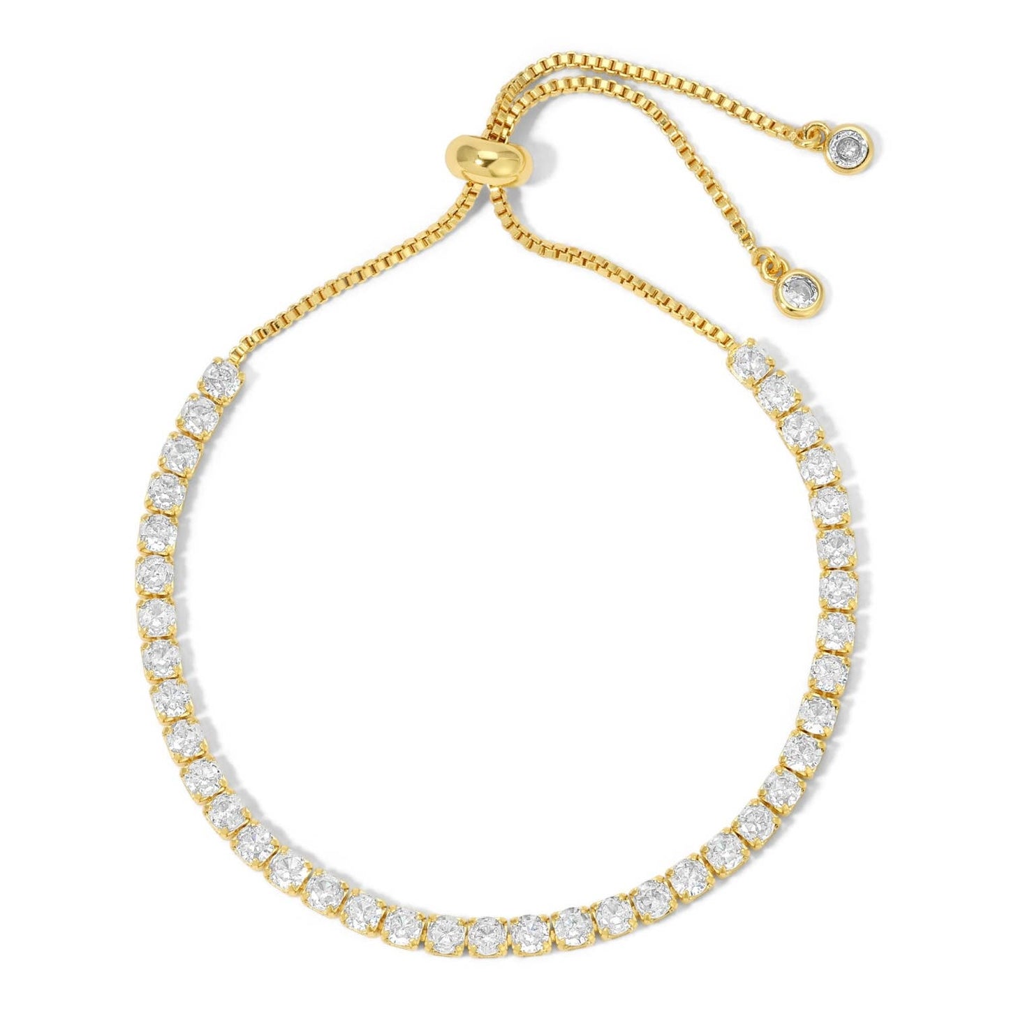 Pulley Tennis Bracelet - 3mm: Gold