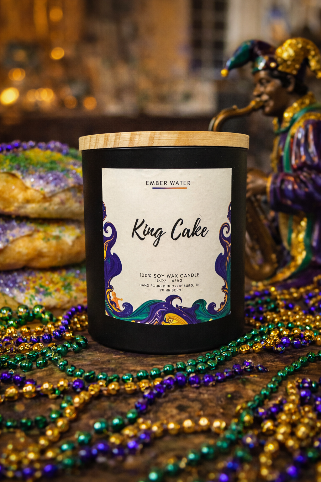 King Cake 16 oz 100% Soy Candle