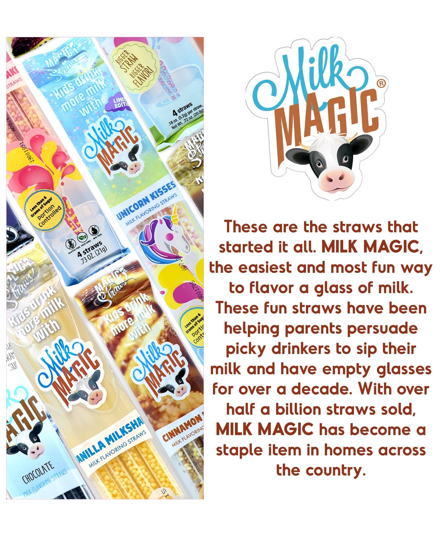 Milk Magic Birthday Cake Milk Flavoring Straws