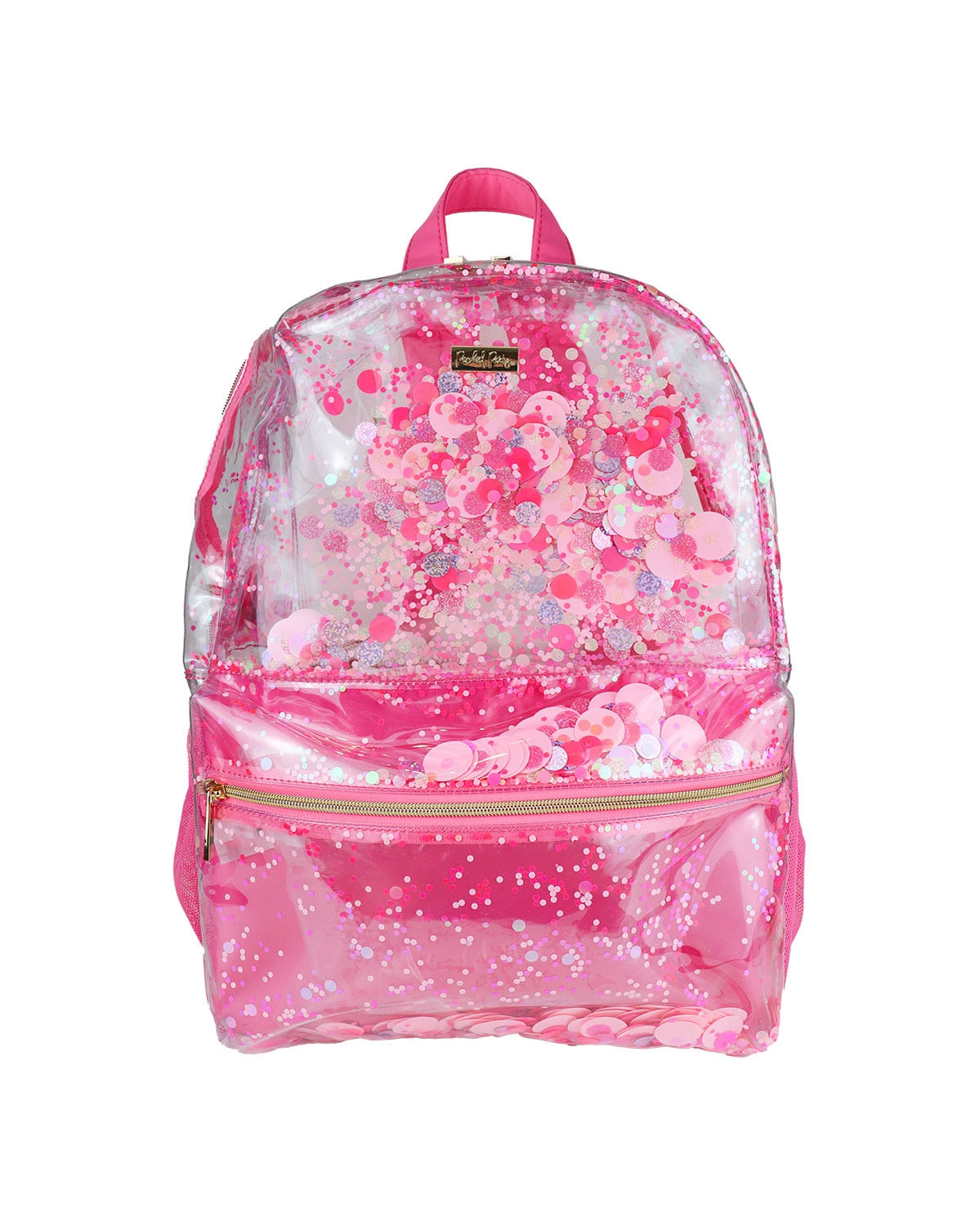 Pink Party Confetti Clear Backpack