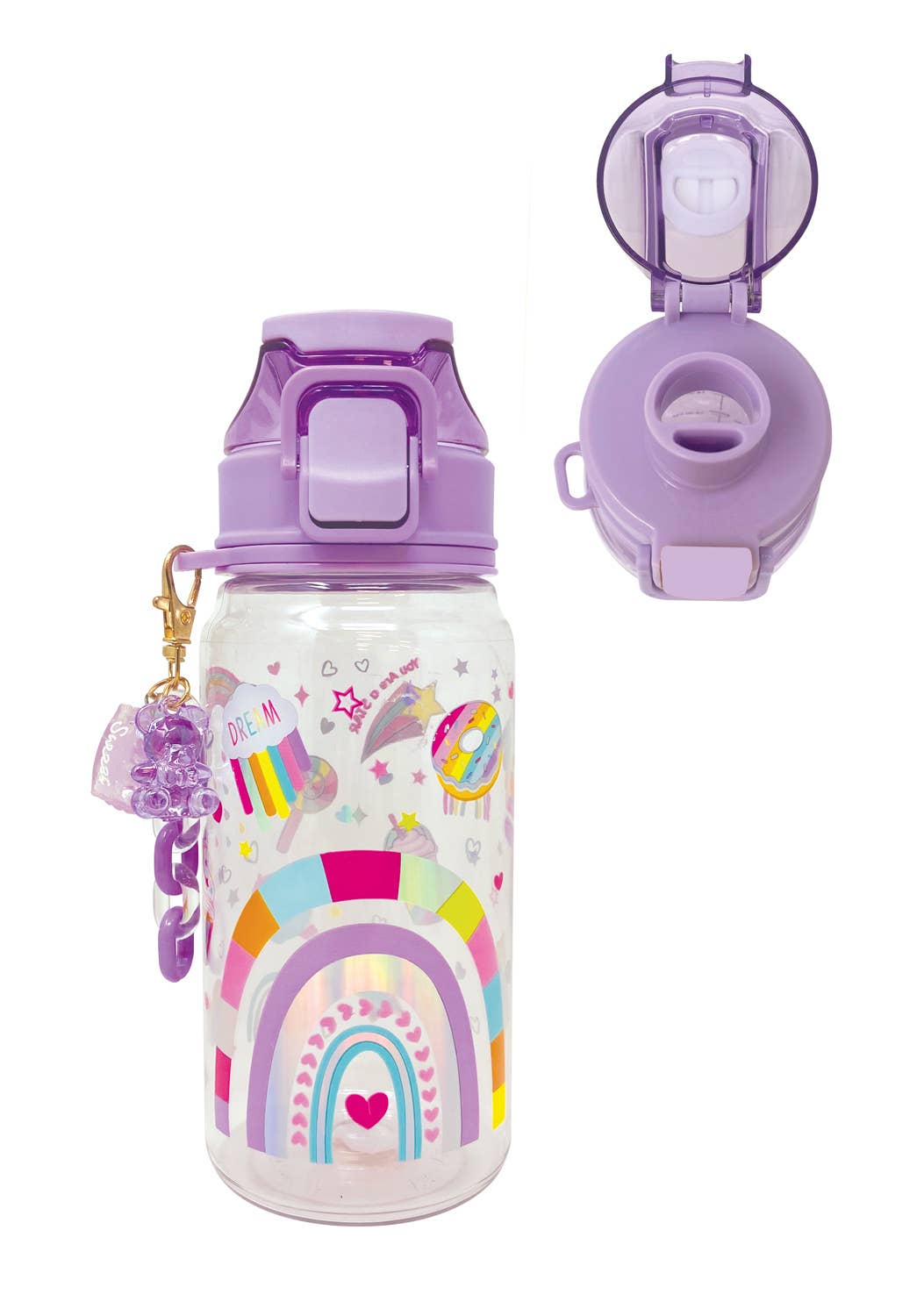 Two in 1 Spout Water Bottle Rainbow