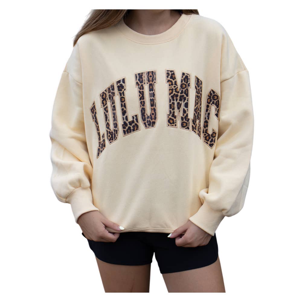 Butter / Leopard Lulu Mac Sweatshirt