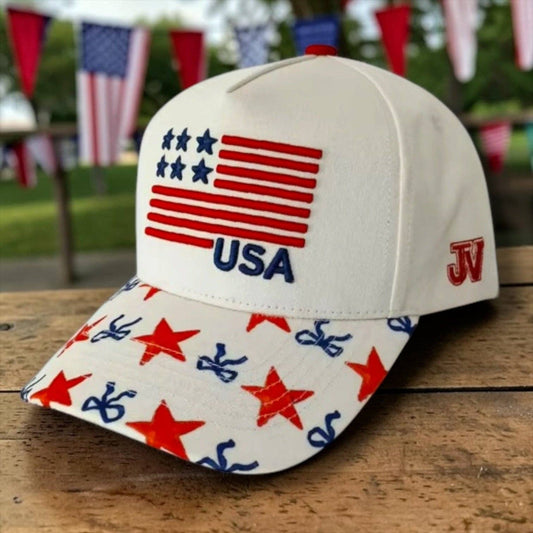 Patriotic Flag & Bow Cap
