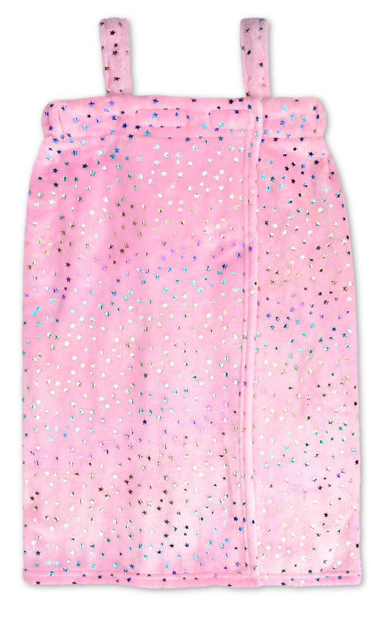 PINK FOIL STARS SPA WRAP (X-SMALL/SMALL (4-8)