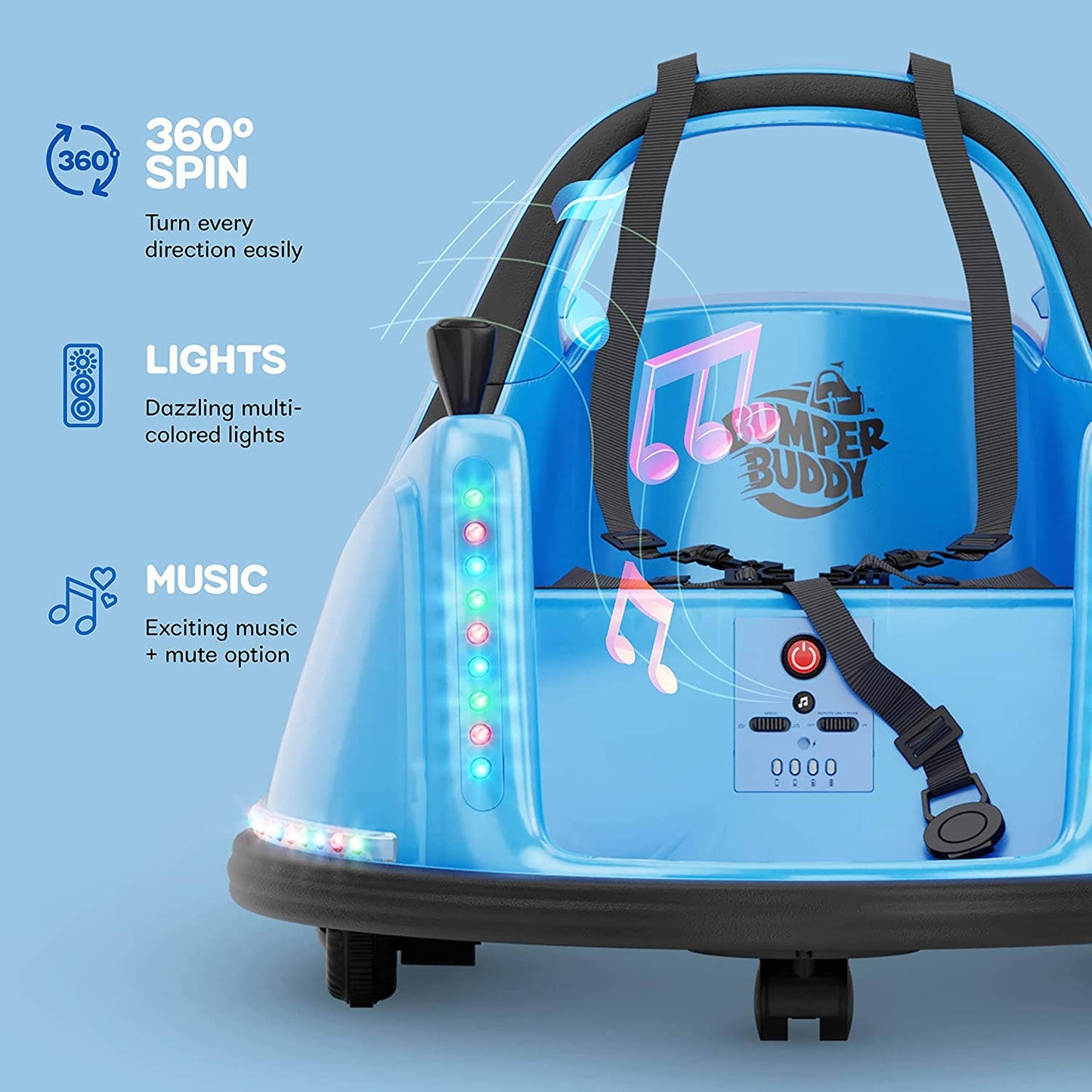 Ride-On Electric Bumper Car for Kids: Blue