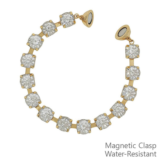 Clear Crystal Stone with Magnetic Closure Bracelet