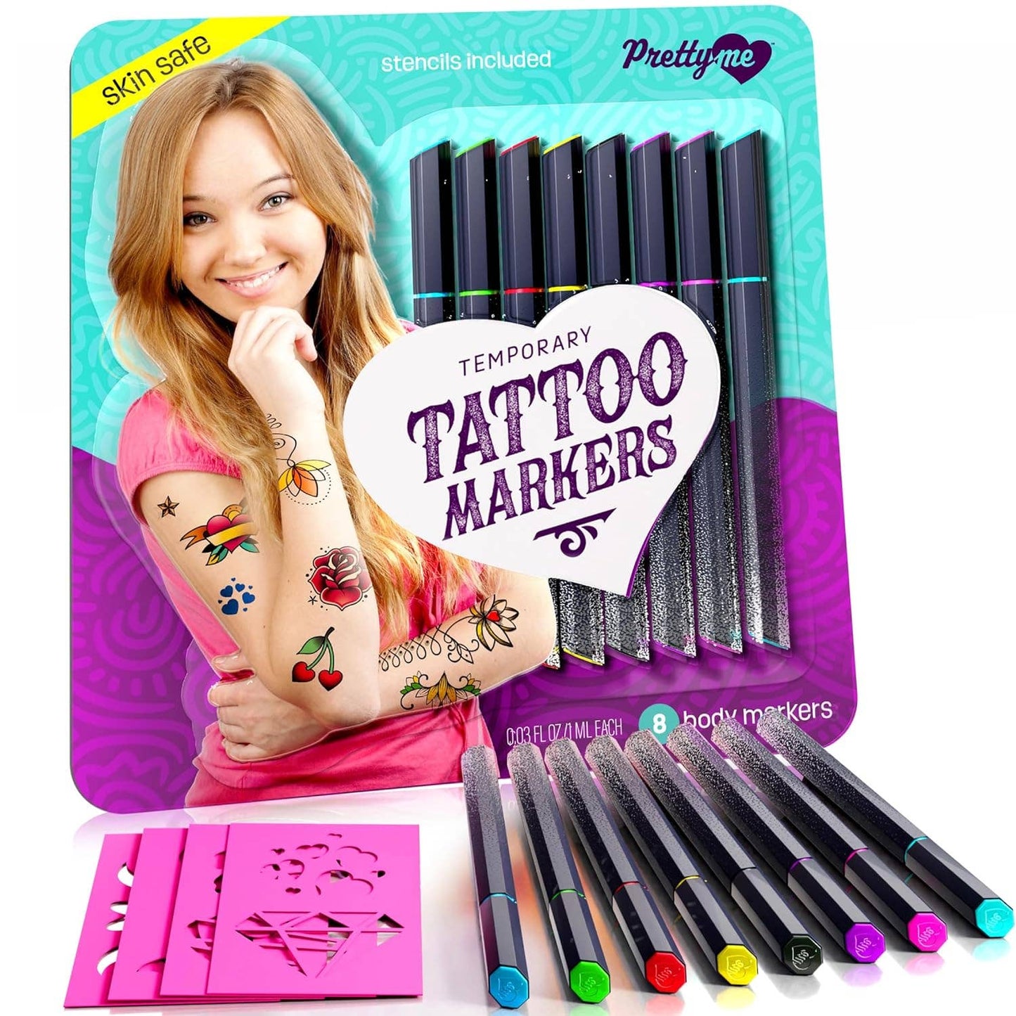 Temporary Tattoo Body Markers - Skin Tattoos Pen for Kids