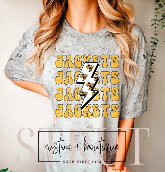 Jackets Stacked with Lighting Bolt T-Shirt or Long Sleeve