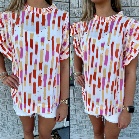 Dreamsicle Abstract Top