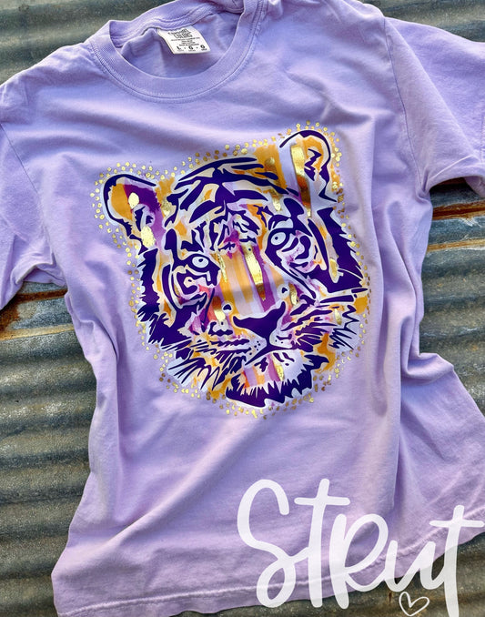 BST Tiger Head With Real Handpainted Foil