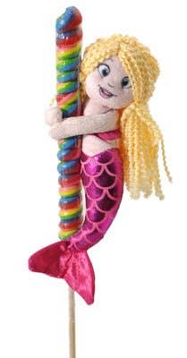 Lollyplush Mermaid Blonde w/ Rainbow Lollipop