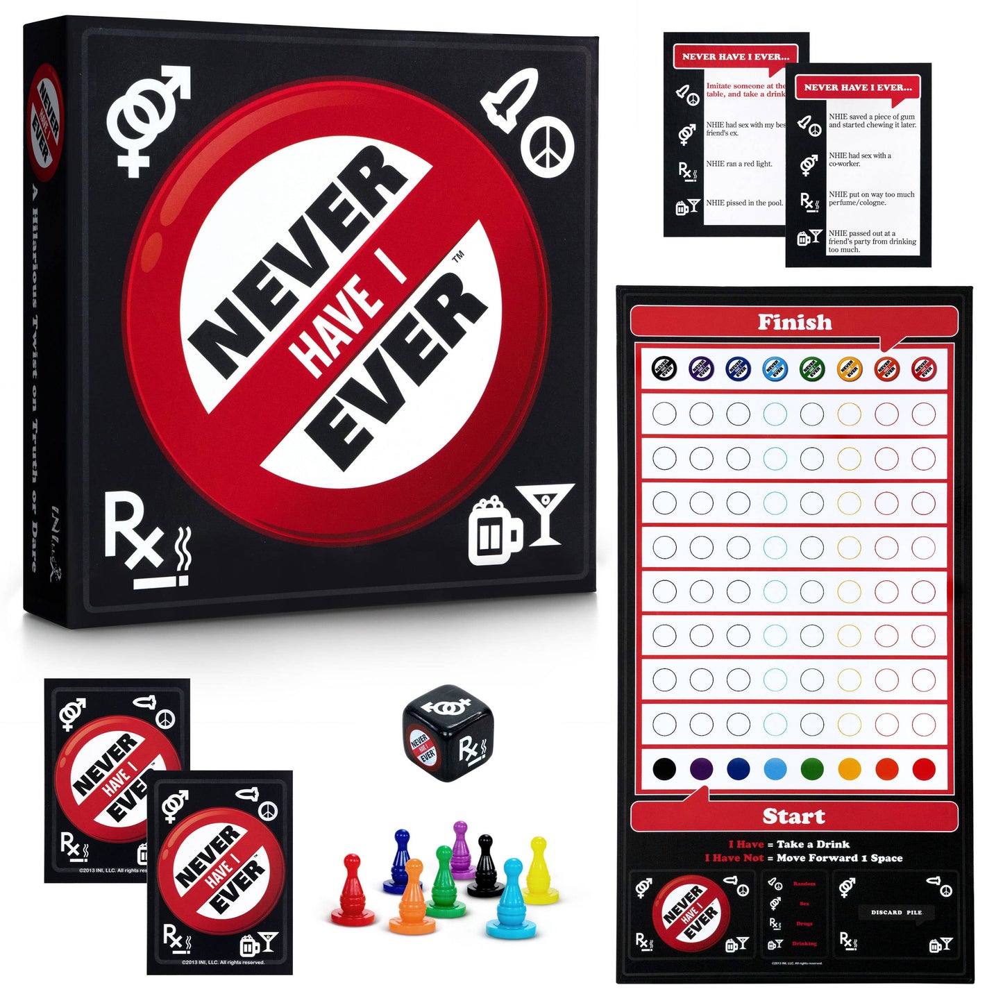 Never Have I Ever Drinking Edition Party Board Game