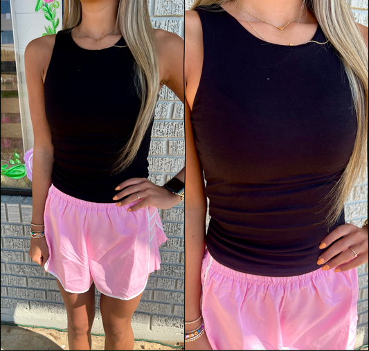 Super Soft Cropped Tank - Black