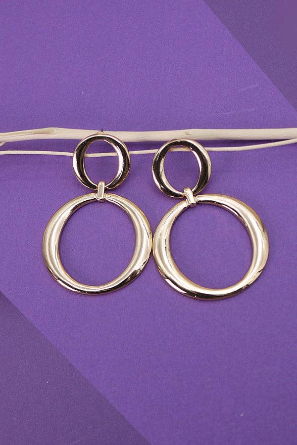 DOUBLE O DROP EARRINGS
