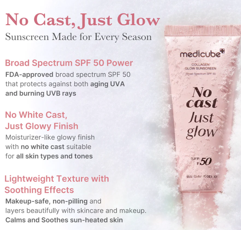 MEDICUBE No Cast Just Glow Collagen Sunscreen SPF 50