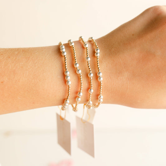 Leah Bracelet in Mixed Metals: Standard 6.75 inch