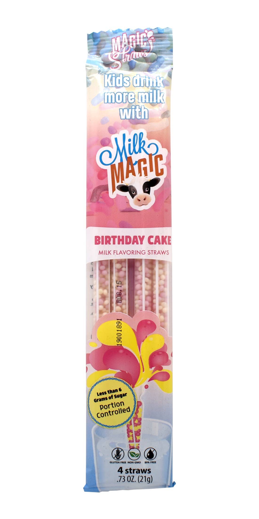 Milk Magic Birthday Cake Milk Flavoring Straws