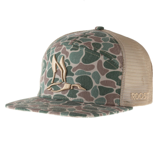 Roost Front Camo 3D Puff Icon Hat Camo/Tan