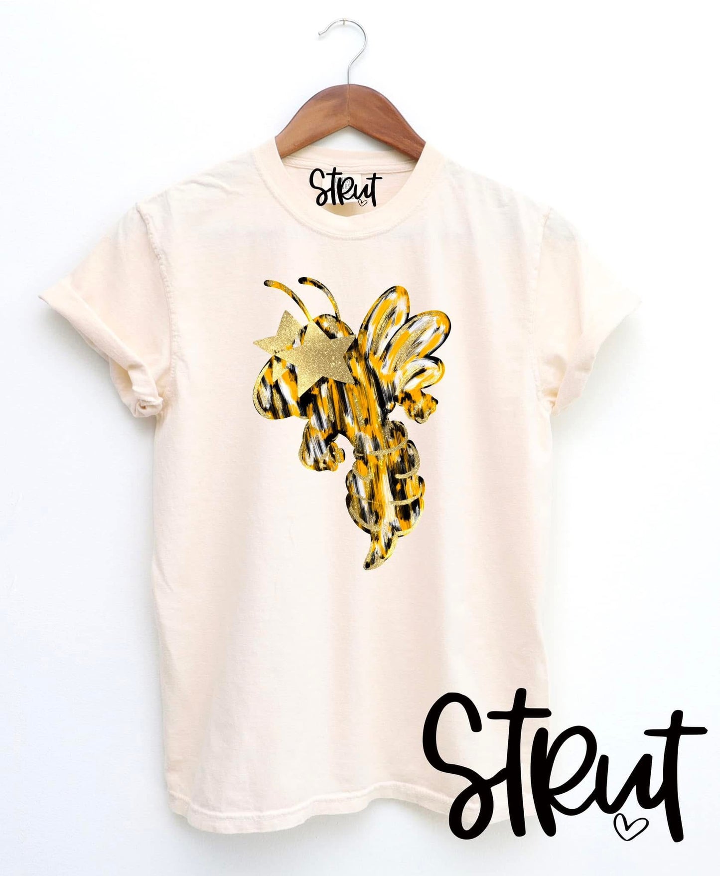 Brushstroke Watercolor Gold Detailing Jacket T-Shirt or Long Sleeve