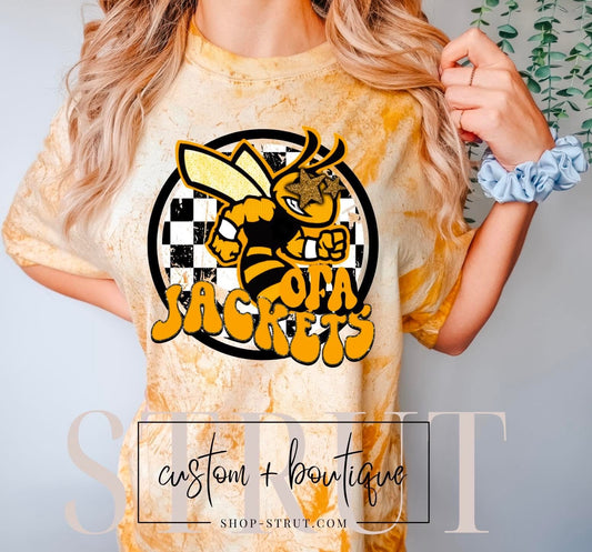 Retro Checkered Circle OFA Jackets T-Shirt or Long Sleeve