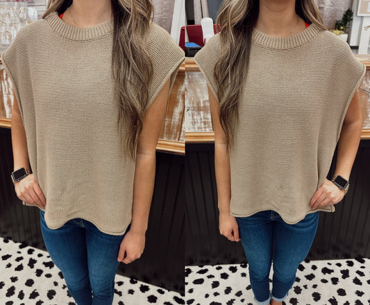 Sweater Knit Vest Top