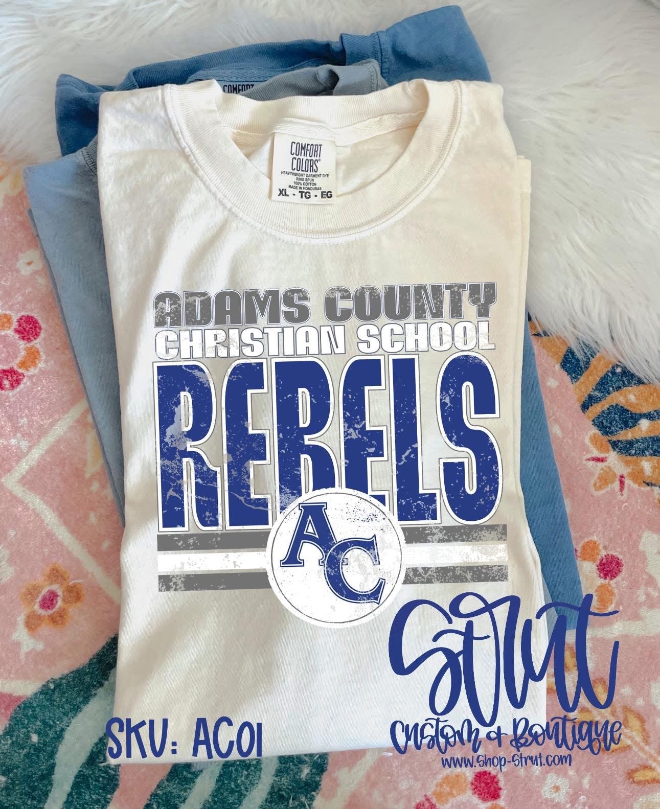 Distressed ACCS Rebels T-Shirt or Longsleeve