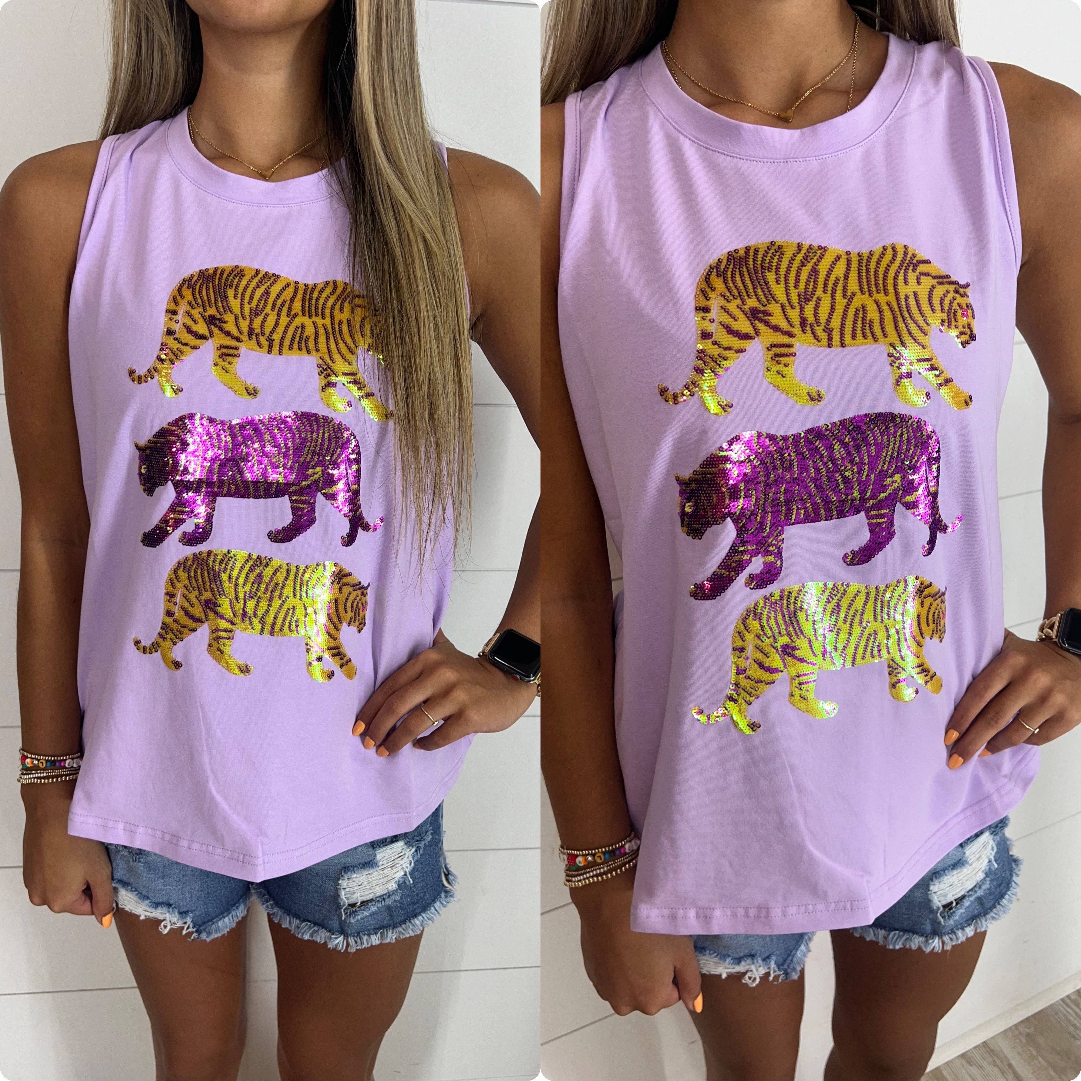 Triple Tiger Sequin Tank – Strut