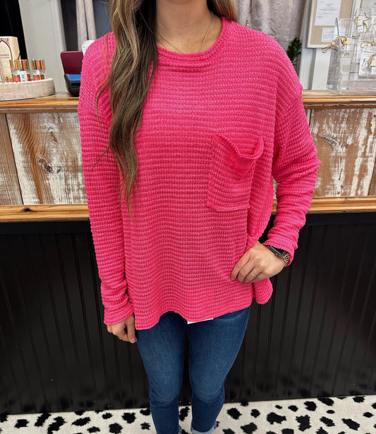 Fuchsia Jacquard Sweater