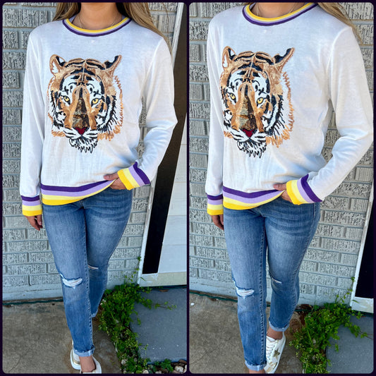 Thin Knit Tiger Sweater