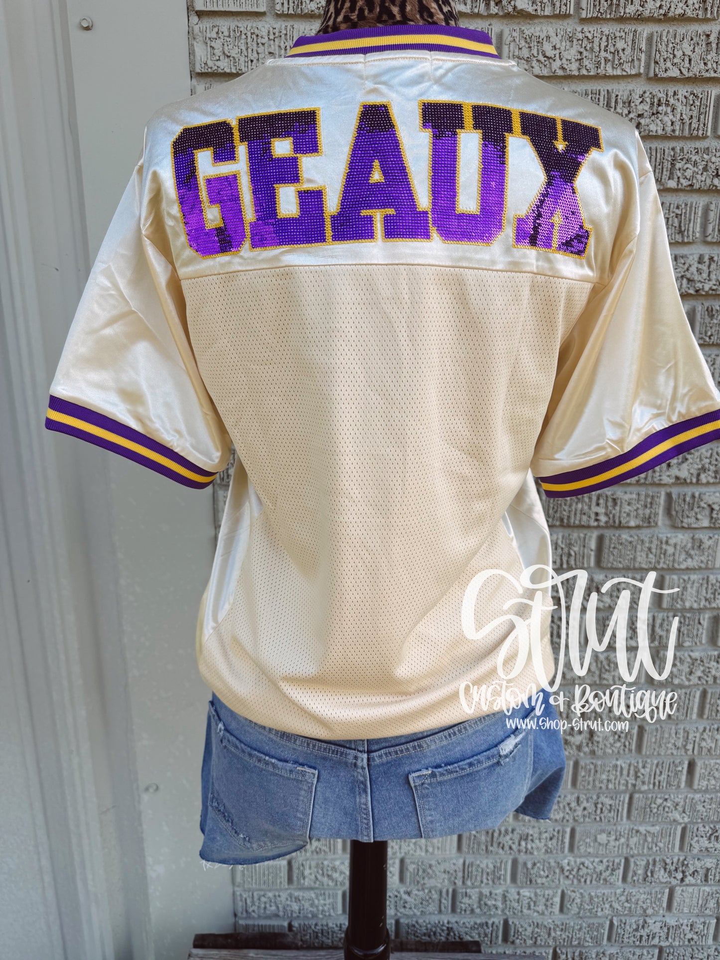 LSU Vintage Geaux Mike (Licensed) | Sequin Design Jersey