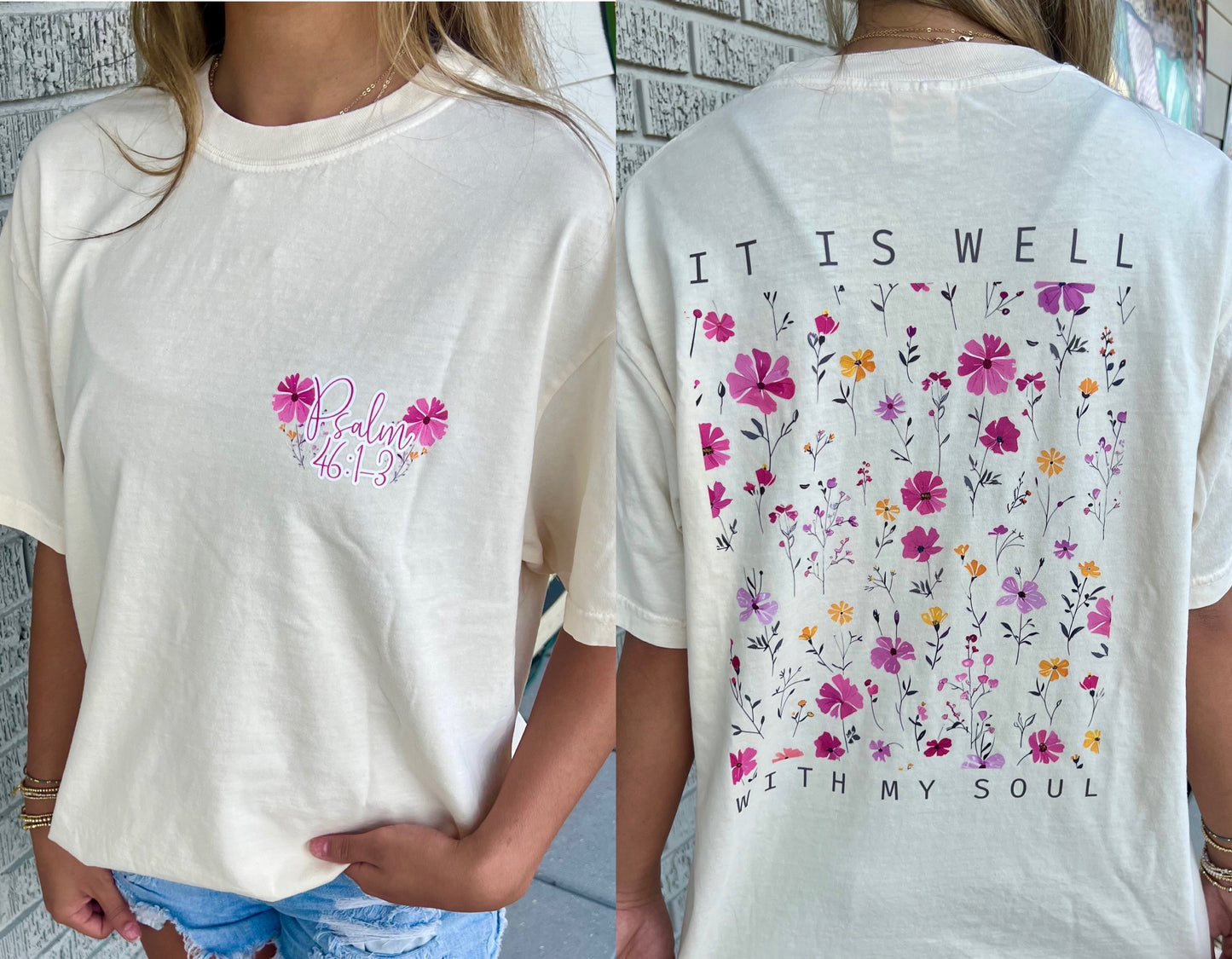 It Is Well With My Soul Floral Tee - Tank or Tee