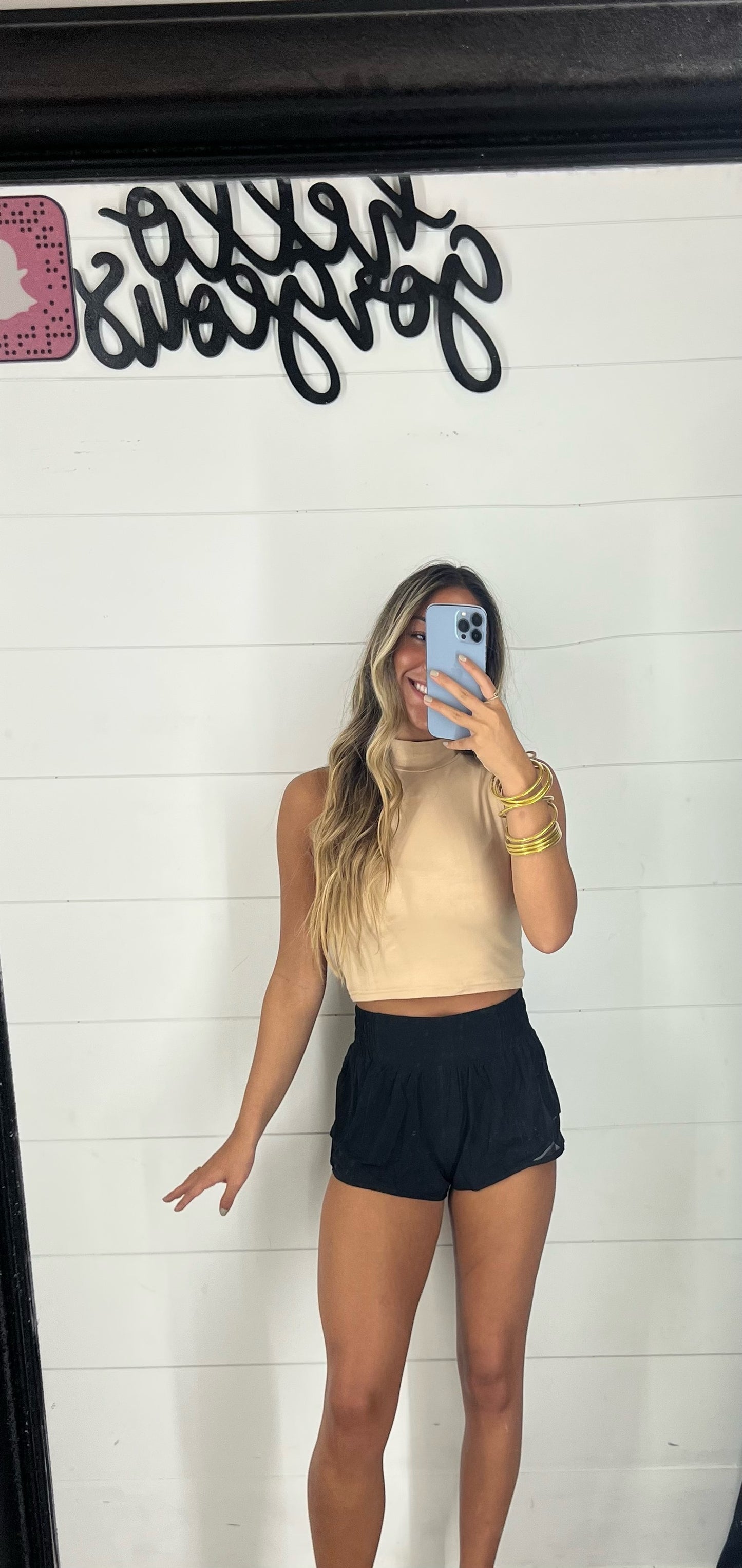 Cropped Mock Neck Tank top
