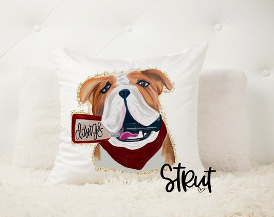 Bulldog Mascot Pillow