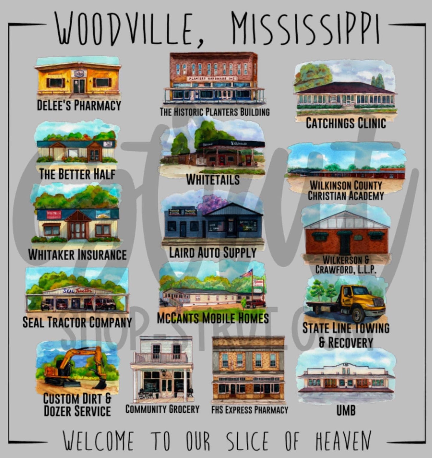 Woodville, MS Business Tee