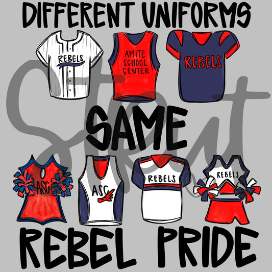 ASC - Different Jerseys, Same Rebel Pride - Infant-Adult