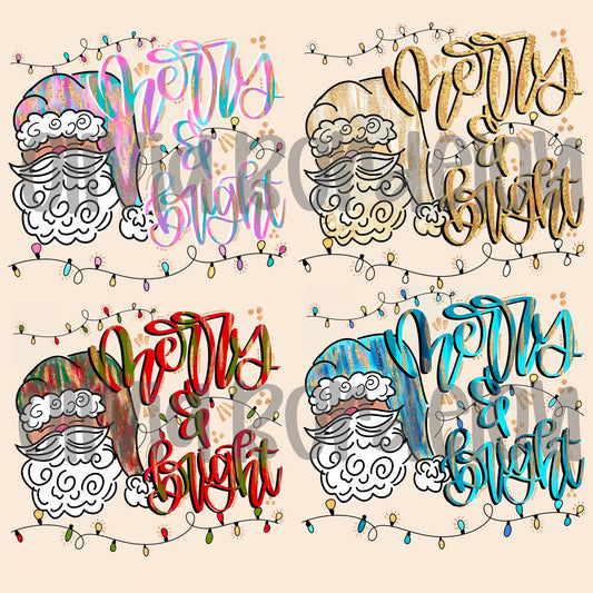 Merry & Bright Brushstrokes Download PNG