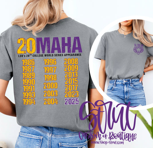 20MAHA Years LSU Baseball Tee