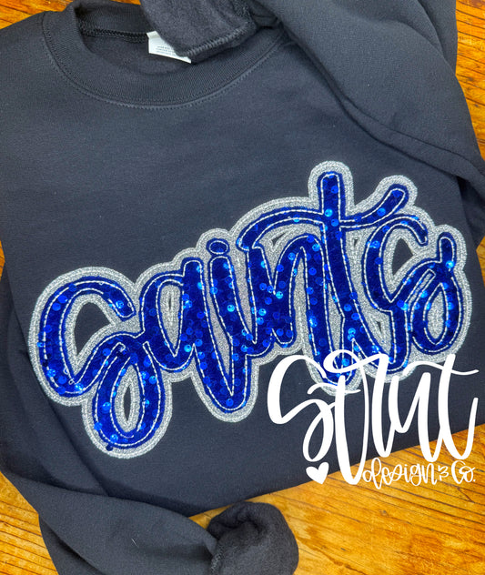 Saints Double Applique Embroidery Design